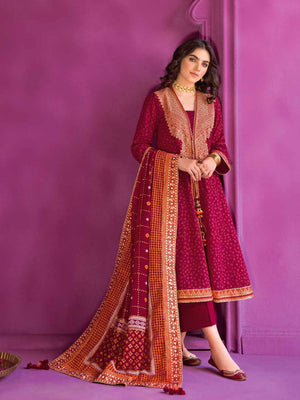 GulAhmed Chunri Embroidered Lawn Unstitched 3Pc Suit BM-32010