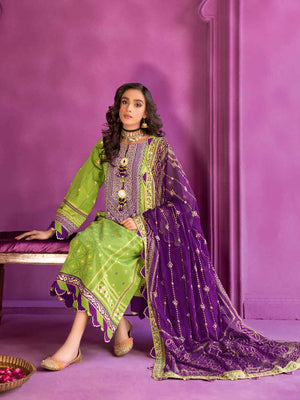 GulAhmed Chunri Embroidered Lawn Unstitched 3Pc Suit BM-32011