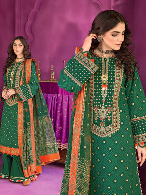GulAhmed Chunri Embroidered Lawn Unstitched 3Pc Suit BM-32015