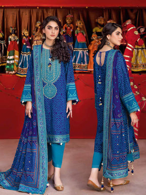 GulAhmed Chunri Embroidered Lawn Unstitched 3Pc Suit BM-32016
