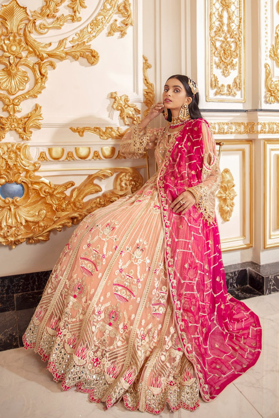 Emaan Adeel Belle Robe Wedding Edition Embroidered 3Pc Suit BR-04 - FaisalFabrics.pk