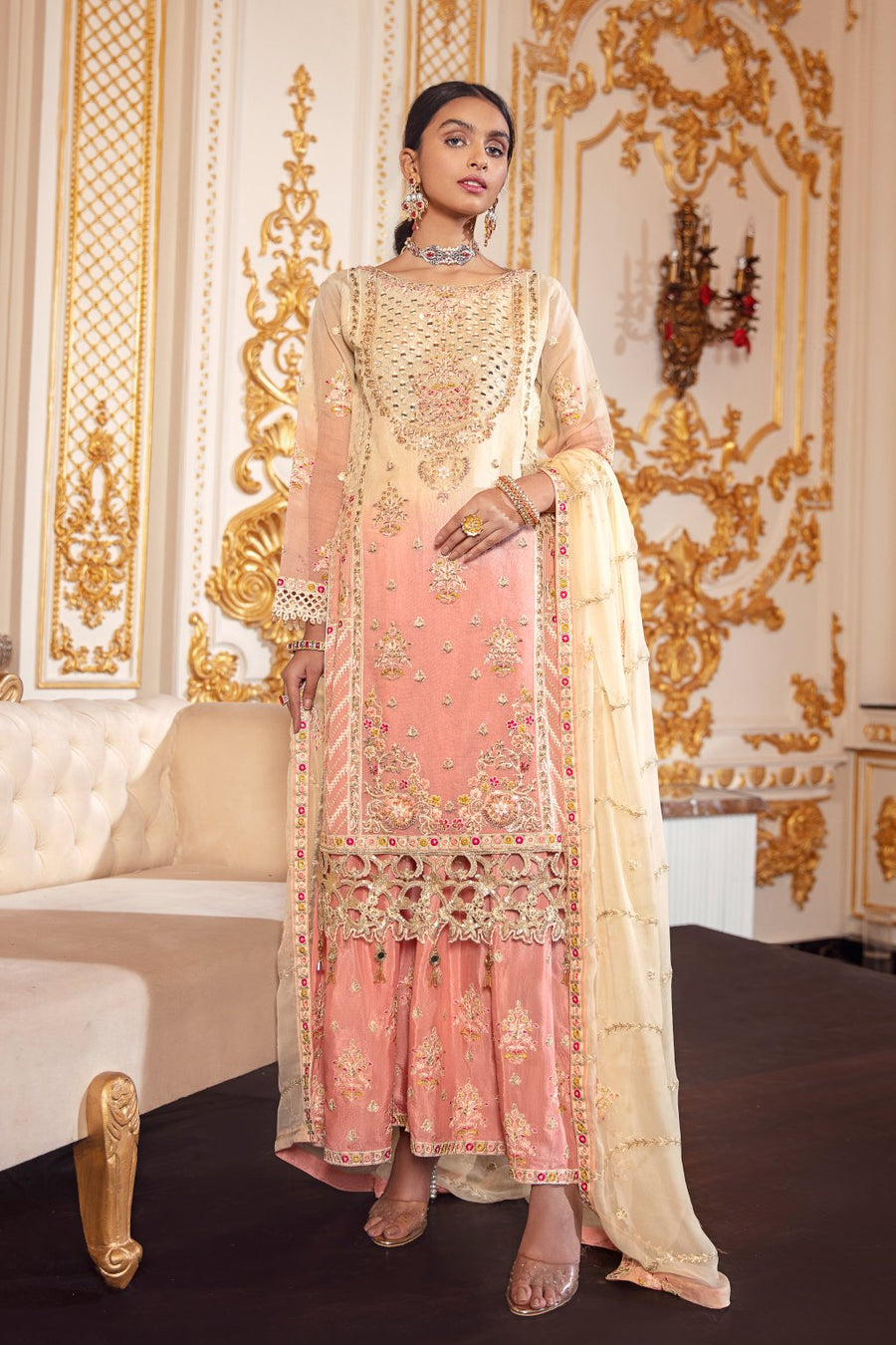 Emaan Adeel Belle Robe Wedding Edition Embroidered 3Pc Suit BR-08 - FaisalFabrics.pk
