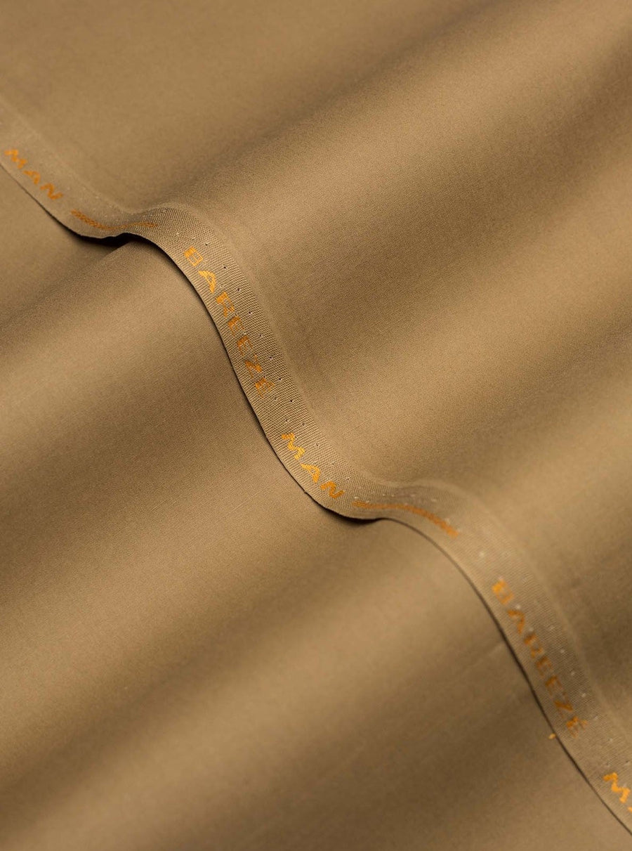 Bareeze Man Premium 365-Latha 100% Cotton Unstitched Fabric - Bronze