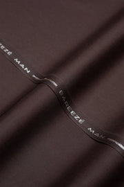 Bareeze Man Egyptian Cotton 1/1 Unstitched Fabric for Summer - Brown