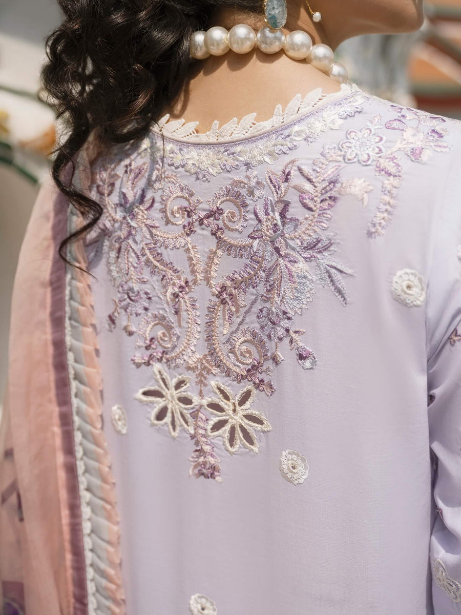 Mushq Lawana Embroidered Luxury Lawn Unstitched 3Pc Suit MSL-23-02 Banyen
