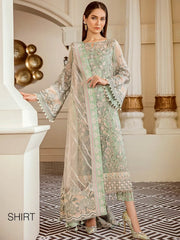 Baroque Chantelle Embroidered Chiffon 3 Piece Suit BQ19-05 Mint Tea - FaisalFabrics.pk
