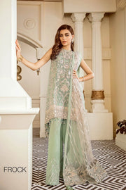 Baroque Chantelle Embroidered Chiffon 3 Piece Suit BQ19-05 Mint Tea - FaisalFabrics.pk