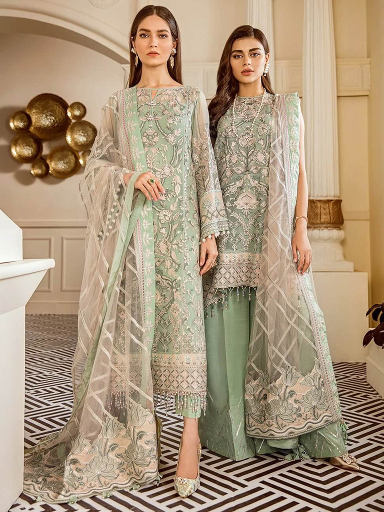 Chantelle by Baroque Unstitched Embroidered Raw Silk 3 piece BQ25CF V14- D 03 - Formals Collection