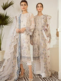 Baroque Chantelle Embroidered Chiffon 3 Piece Suit BQ19-09 Pewter