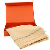 Dynasty Premium Mens Pure Wool Shawl Lux Woolen - Beige - FaisalFabrics.pk
