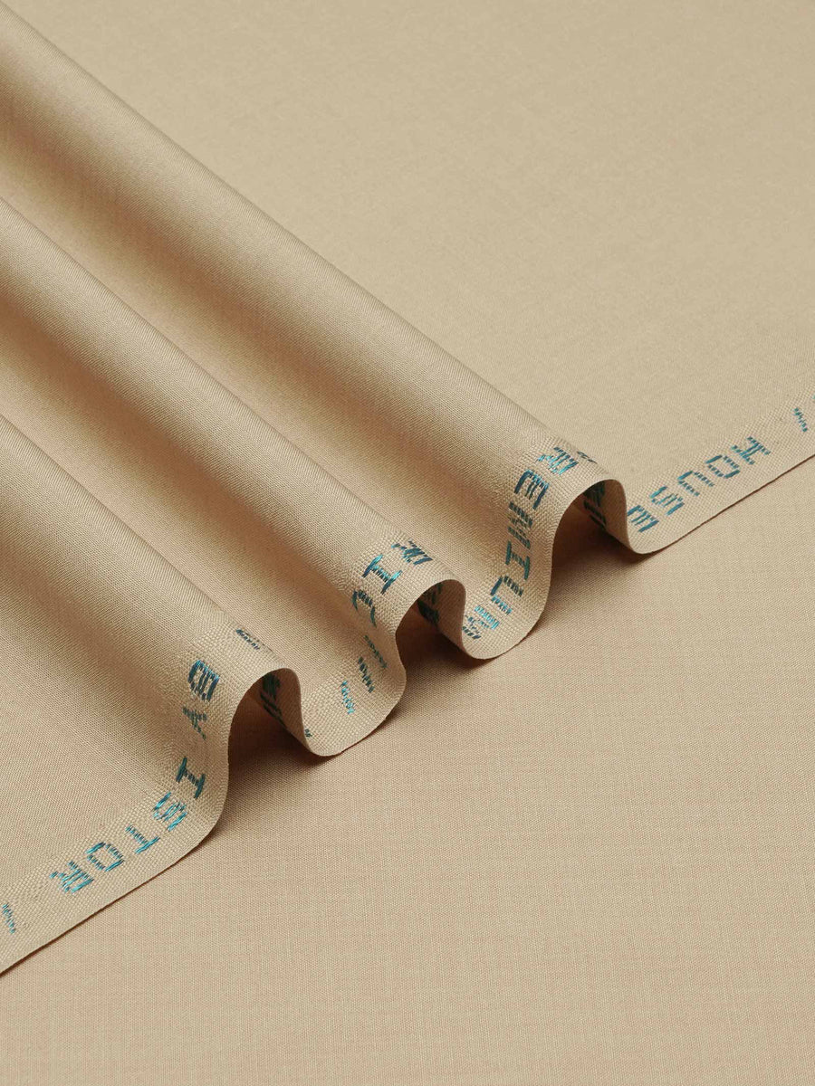 Sheen by Istor Men's Unstitched Blended Fabric for summer - Beige