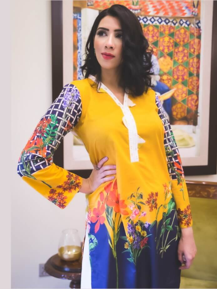 Beloved Premium Printed Lawn Shirt for Summers B-01 Daylily - FaisalFabrics.pk