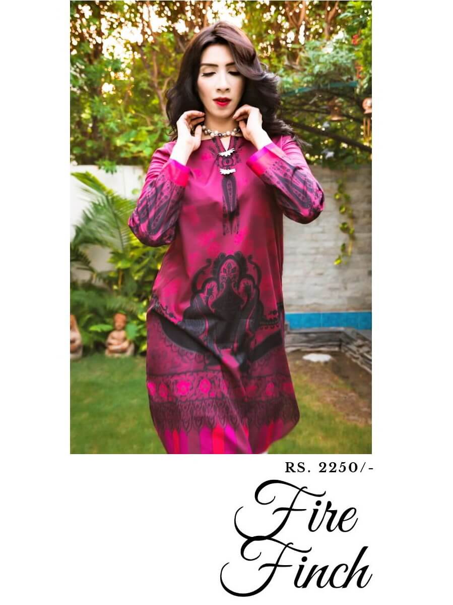 Beloved Premium Printed Lawn Shirt for Summers B-02 Fire Finch - FaisalFabrics.pk
