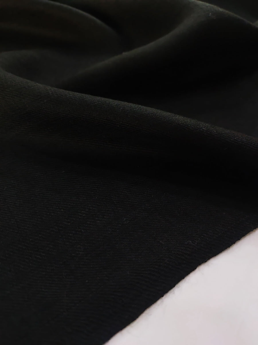 Womens Plain Black Shawl Ultra Soft and Warm Fine Wool, Full Size BWS-04 - FaisalFabrics.pk
