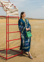 Crimson Embroidered Luxury Lawn Unstitched 3Pc Suit - Bohemian Summer (A)