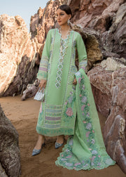 Crimson Embroidered Luxury Lawn Unstitched 3Pc Suit - Bohemian Summer (B)