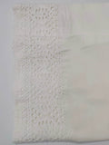 Unstitched Cotton Chikankari Embroidered Trouser Fabric Egg White TR-01 - FaisalFabrics.pk