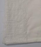 Unstitched Cotton Chikankari Embroidered Trouser Fabric Egg White TR-02 - FaisalFabrics.pk