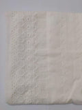 Unstitched Cotton Chikankari Embroidered Trouser Fabric Egg White TR-08