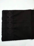Unstitched Cotton Chikankari Embroidered Trouser Fabric Black TR-10 - FaisalFabrics.pk