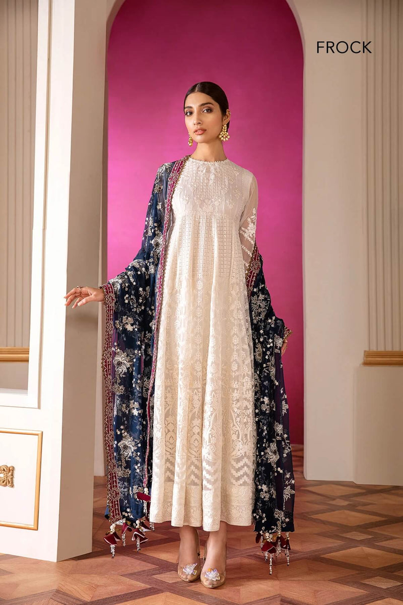 Baroque Chantelle Embroidered Chiffon 2020 3 Piece Suit D-02 Glaze - FaisalFabrics.pk