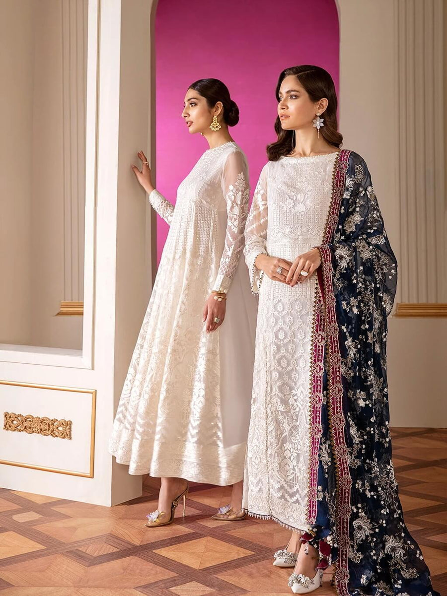 Baroque Chantelle Embroidered Chiffon 2020 3 Piece Suit D-02 Glaze - FaisalFabrics.pk