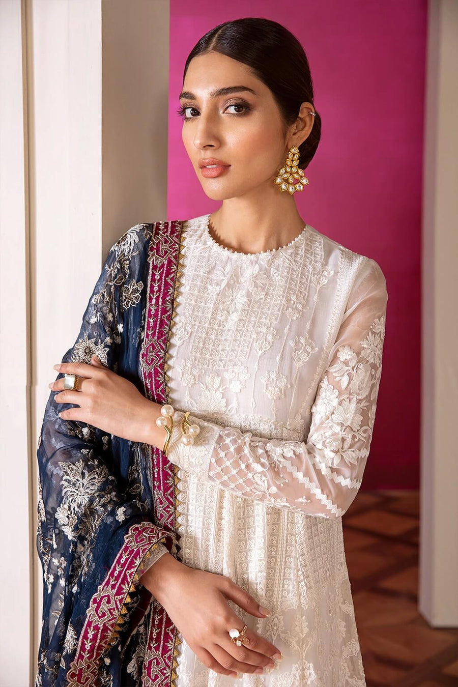 Baroque Chantelle Embroidered Chiffon 2020 3 Piece Suit D-02 Glaze - FaisalFabrics.pk