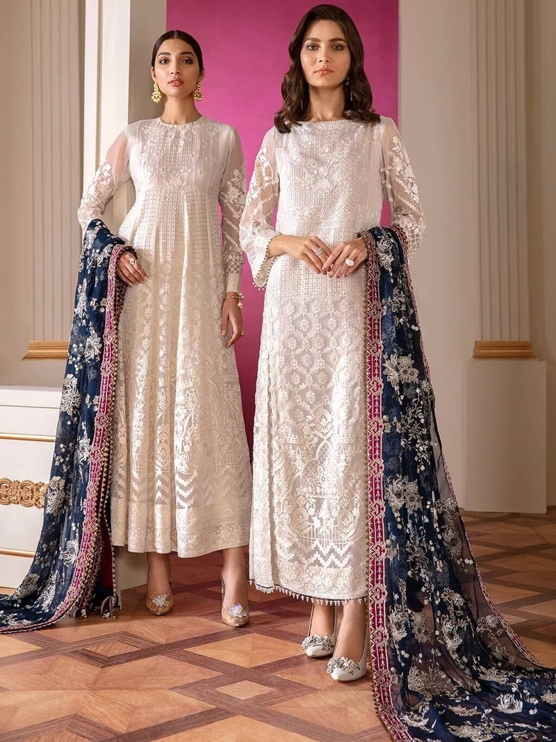 Baroque Chantelle Embroidered Chiffon 2020 3 Piece Suit D-02 Glaze - FaisalFabrics.pk