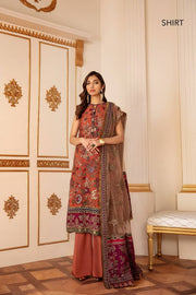 Baroque Chantelle Embroidered Chiffon 2020 3 Piece Suit D-03 Dandelion - FaisalFabrics.pk