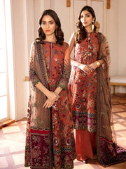 Baroque Chantelle Embroidered Chiffon 2020 3 Piece Suit D-03 Dandelion - FaisalFabrics.pk