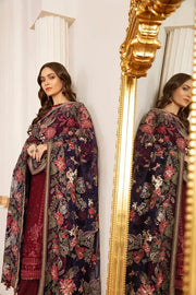 Baroque Chantelle Embroidered Chiffon 2020 3 Piece Suit D-06 Fire Stone - FaisalFabrics.pk