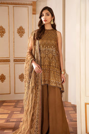 Baroque Chantelle Embroidered Chiffon 2020 3 Piece Suit D-07 Sun Dust - FaisalFabrics.pk