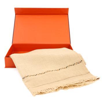 Dynasty Mens Pure Wool Super Fine Shawl Full Size - Brown - FaisalFabrics.pk