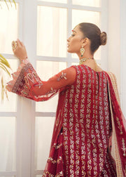 Akbar Aslam Libas e Khas Unstitched Formals 3pc Suit AALK-1397 CARNELIAN - FaisalFabrics.pk