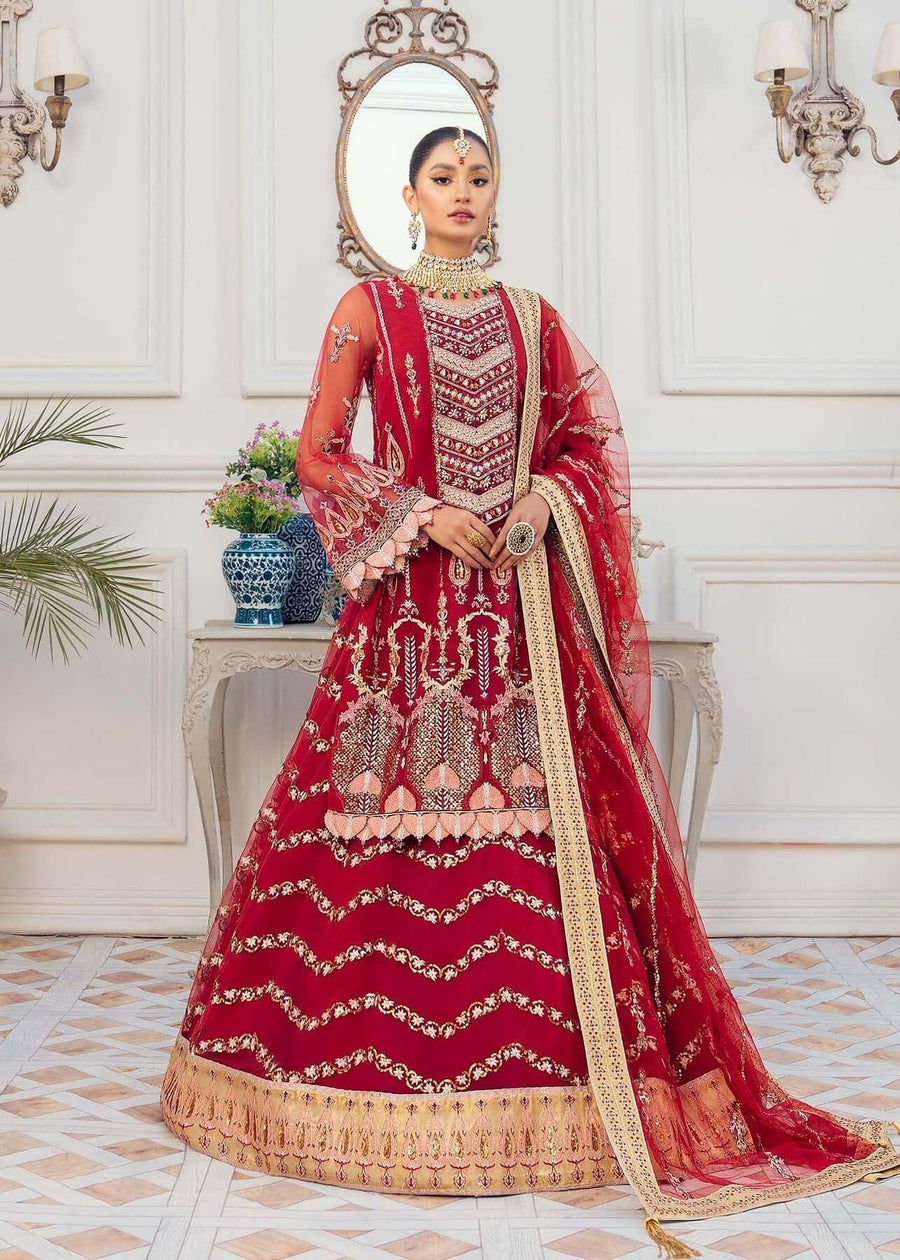 Akbar Aslam Libas e Khas Unstitched Formals 3pc Suit AALK-1397 CARNELIAN - FaisalFabrics.pk