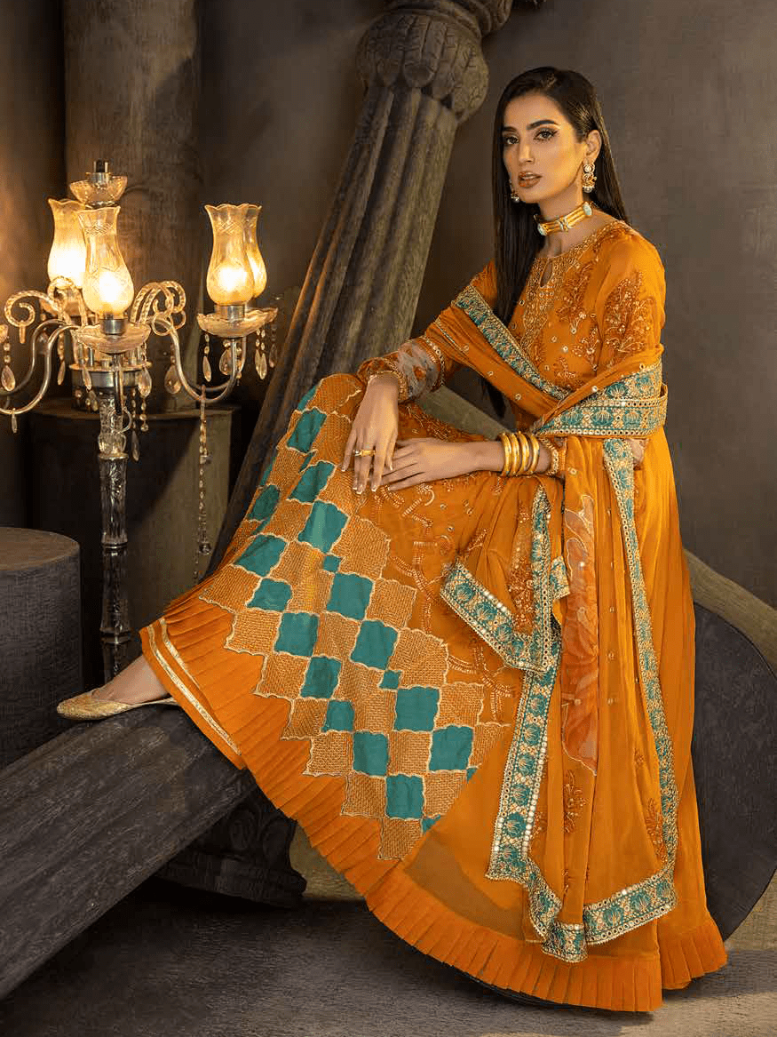 Charizma Signature Barkha Unstitched Premium Chiffon 3Pc Suit CBK-02