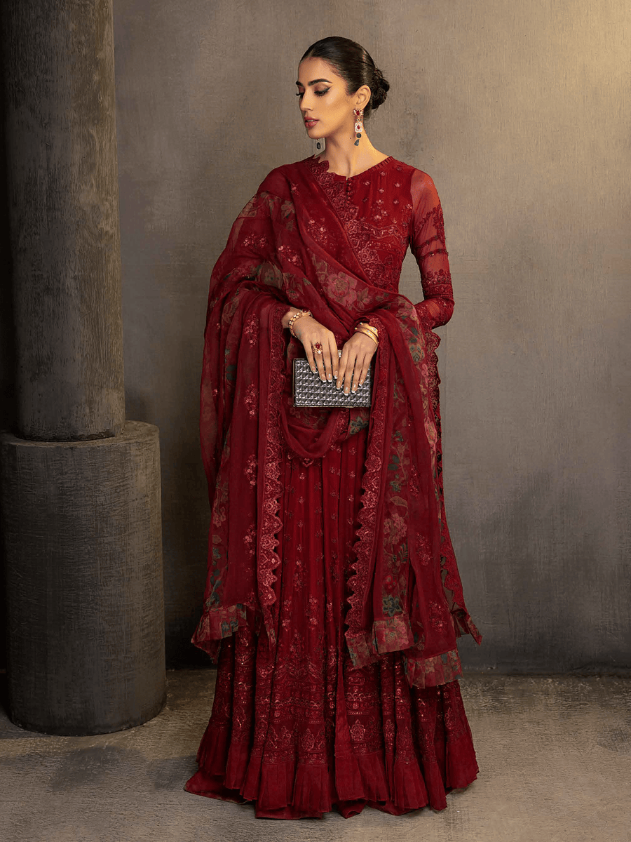 Charizma Signature Barkha Unstitched Premium Chiffon 3Pc Suit CBK-03