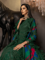 Charizma Signature Barkha Unstitched Premium Chiffon 3Pc Suit CBK-06