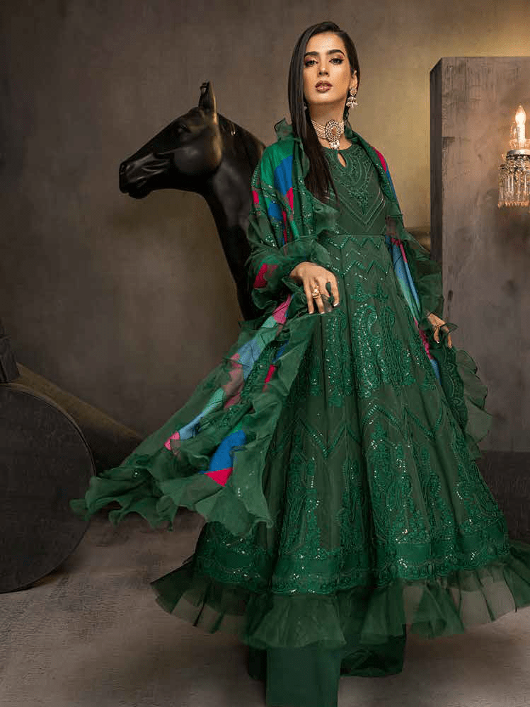 Charizma Signature Barkha Unstitched Premium Chiffon 3Pc Suit CBK-06