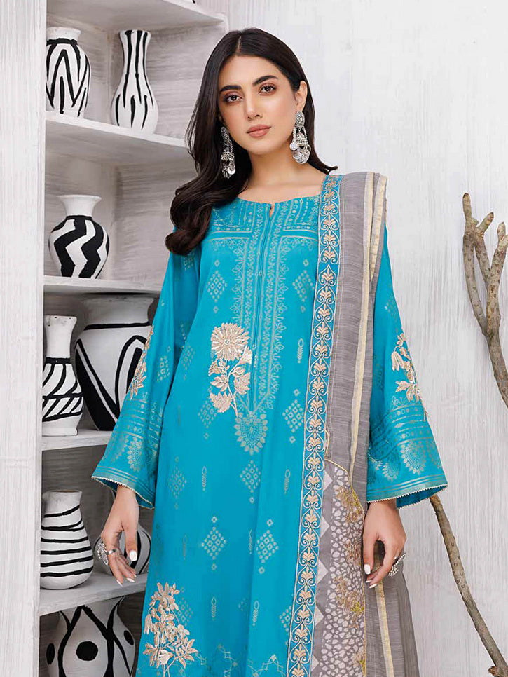 Charizma Bunnat Embroidered Lawn Jacquard Unstitched 3Pc Suit CBN-01