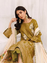 Charizma Bunnat Embroidered Lawn Jacquard Unstitched 3Pc Suit CBN-02