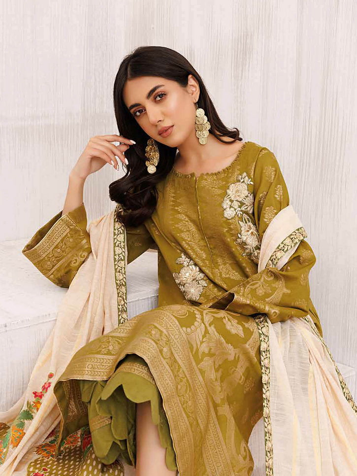 Charizma Bunnat Embroidered Lawn Jacquard Unstitched 3Pc Suit CBN-02