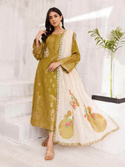 Charizma Bunnat Embroidered Lawn Jacquard Unstitched 3Pc Suit CBN-02