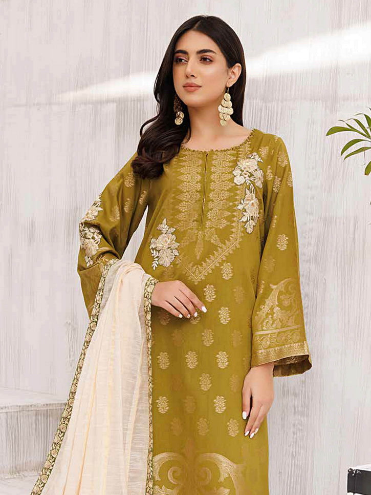 Charizma Bunnat Embroidered Lawn Jacquard Unstitched 3Pc Suit CBN-02