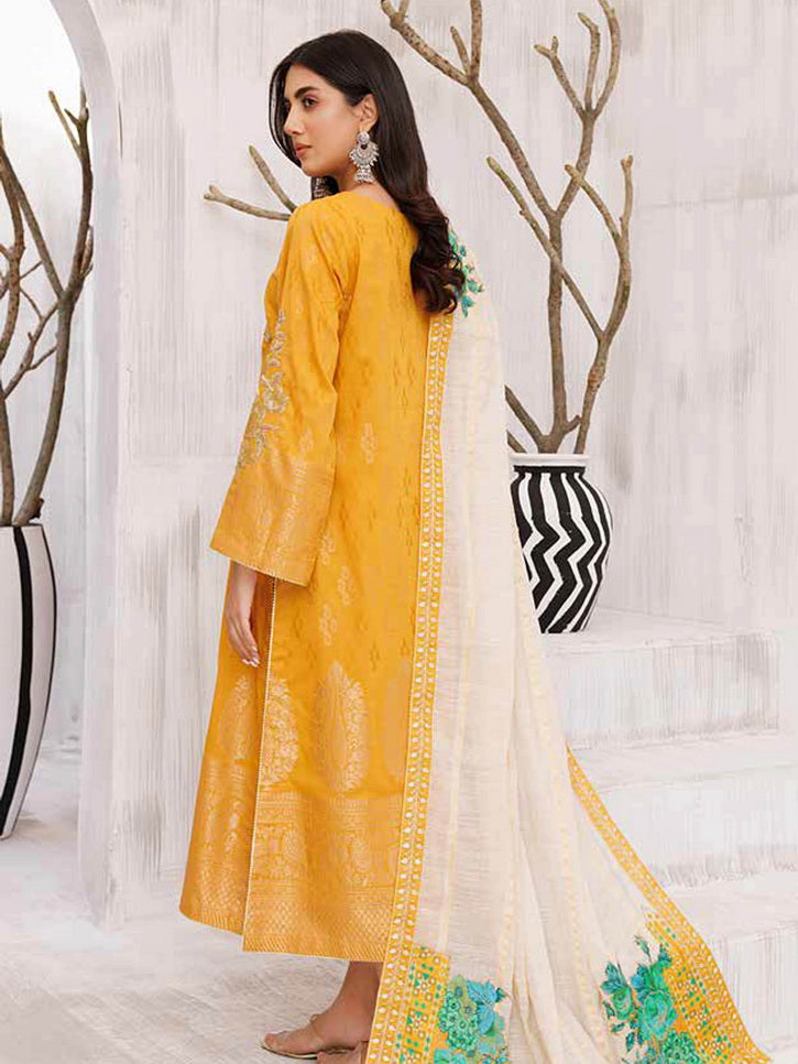 Charizma Bunnat Embroidered Lawn Jacquard Unstitched 3Pc Suit CBN-03