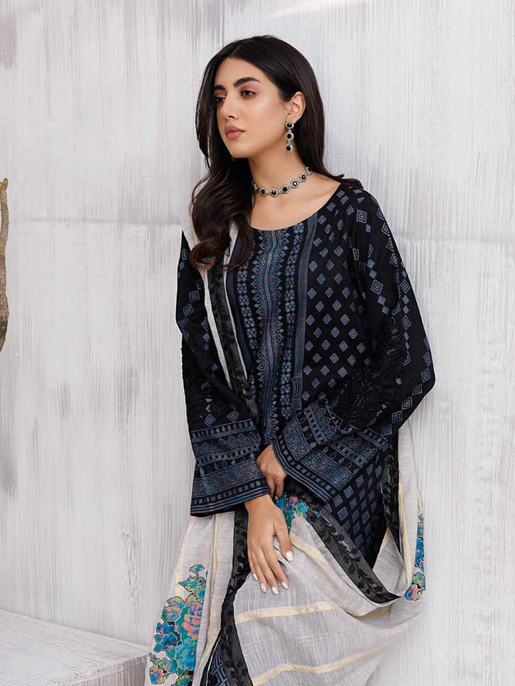 Charizma Bunnat Embroidered Lawn Jacquard Unstitched 3Pc Suit CBN-07