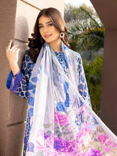 Charizma Combination Embroidered Lawn Unstitched 3 Piece Suit CC-03