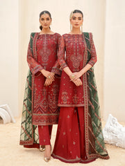 IZNIK Chinon Unstitched Embroidered Net 3Pc Suit CC-06 Saisa