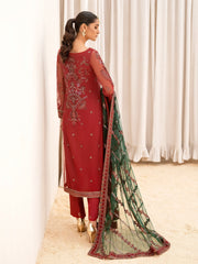 IZNIK Chinon Unstitched Embroidered Net 3Pc Suit CC-06 Saisa