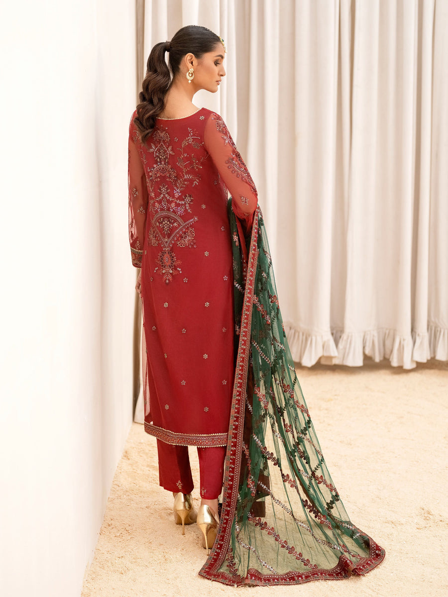 IZNIK Chinon Unstitched Embroidered Net 3Pc Suit CC-06 Saisa